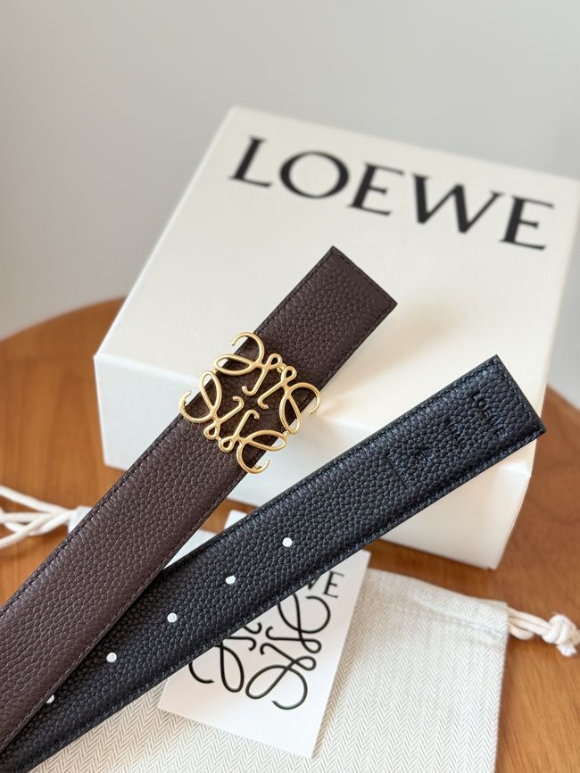 Loewe Cowhide Double-Sided Anagram Belt 35MM 26X03-1
