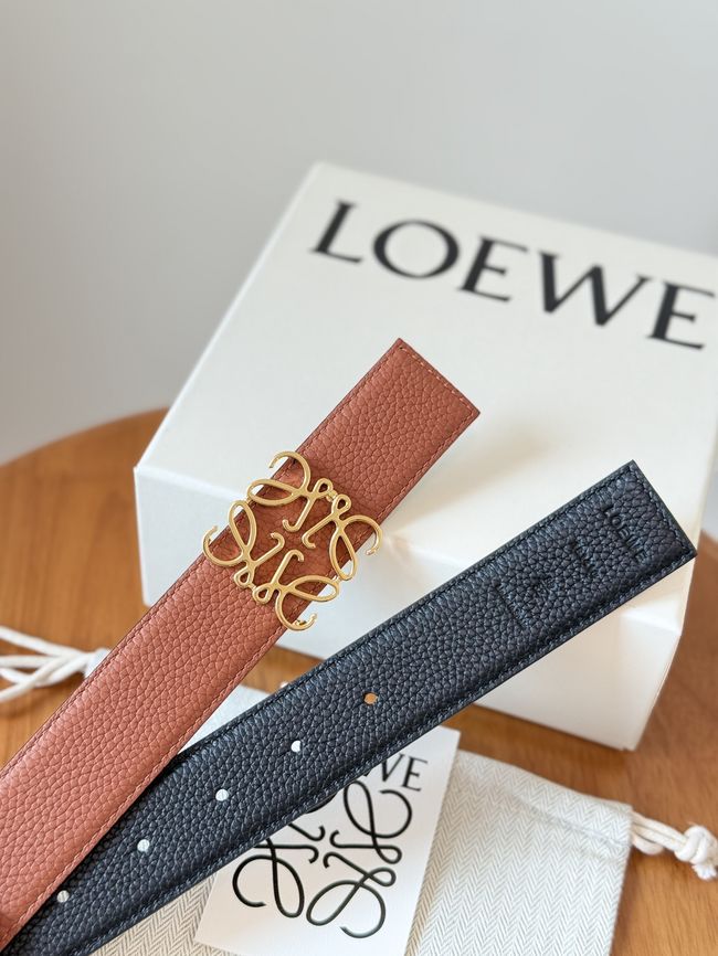 Loewe Cowhide Double-Sided Anagram Belt 35MM 26X03-3