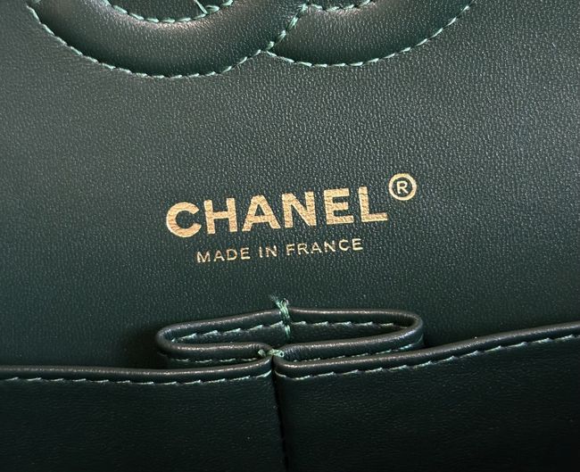 Chanel Small Flap Bag Crocodile Embossed 1112 green&gold