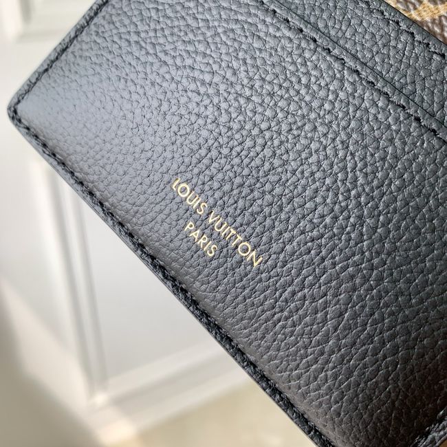 Louis Vuitton Double Card Holder Low Key M26815 black