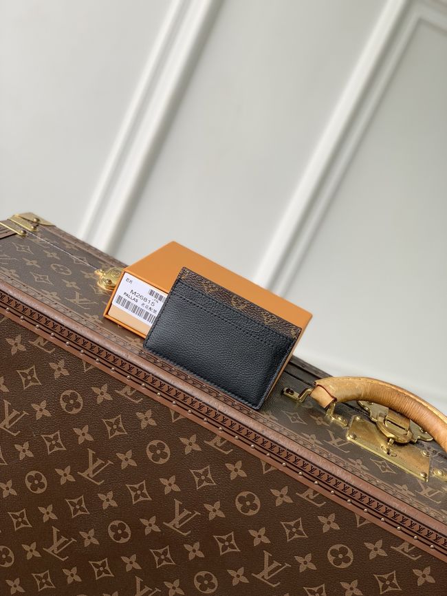 Louis Vuitton Double Card Holder Low Key M26815 black