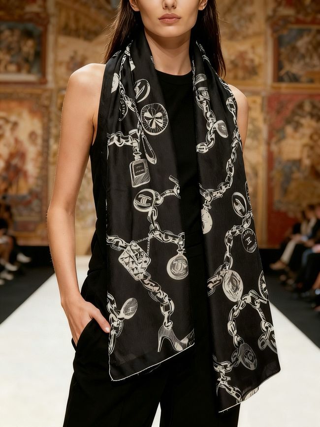 Chanel Wool and Silk Shawl AAC492-3
