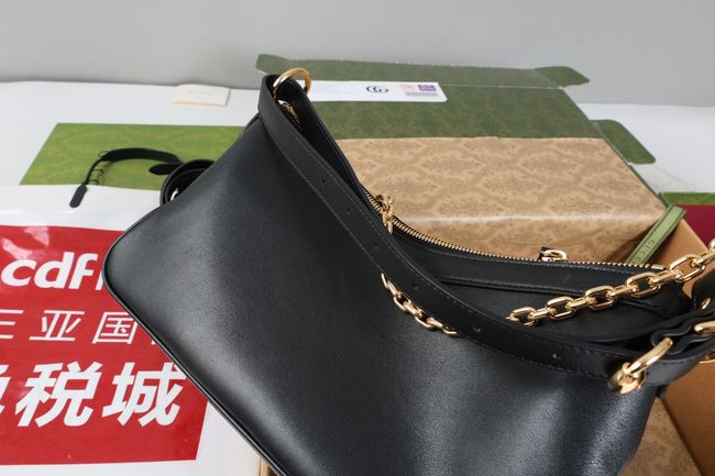 Gucci Starlet medium shoulder bag soft leather A00CI1 black