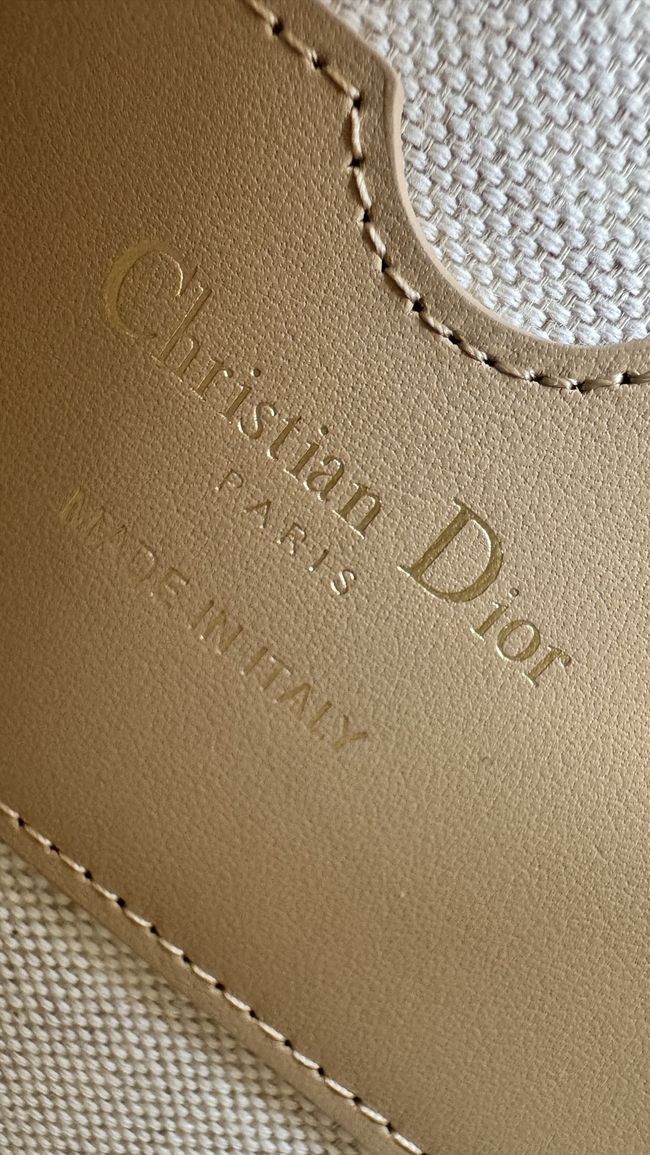 MEDIUM DIOR BOBBY BAG Warm Taupe Box Embroidery M2170 apricot