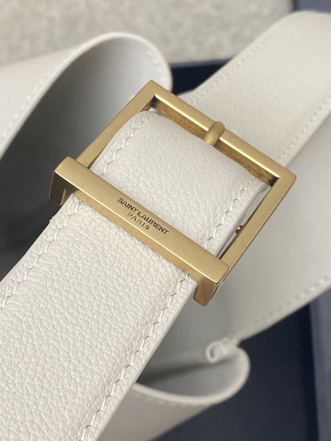 Saint Laurent LE 5 A 7 supple LARGE in grained leather 850545 white Saint Laurent LE 5 A 7 supple LARGE in grained leather 850545 white