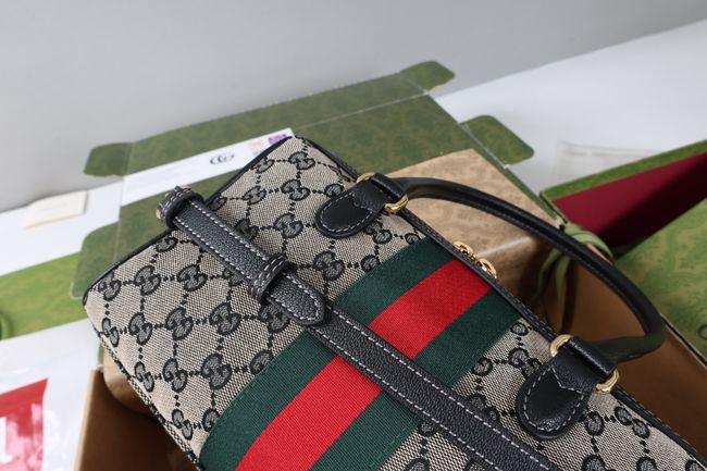 Gucci Borsetto medium boston bag canvas 866732 black