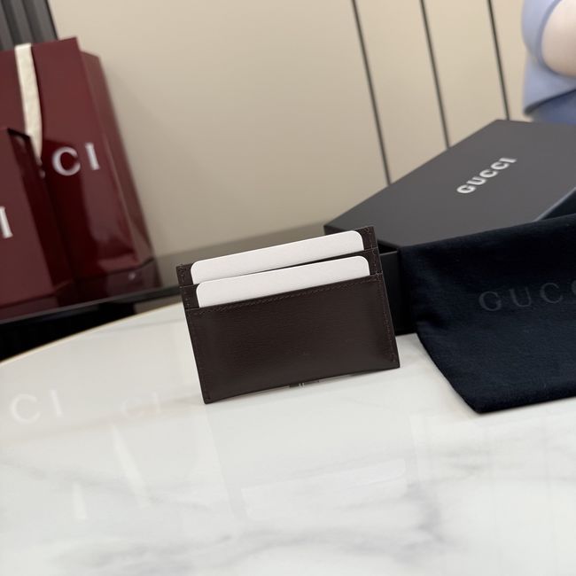 Gucci Card case with Horsebit A006YR dark brown