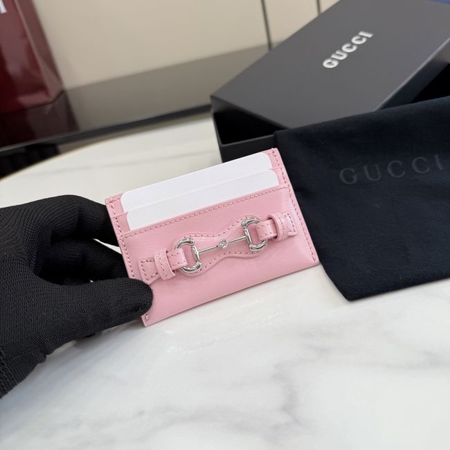 Gucci Card case with Horsebit A006YR pink