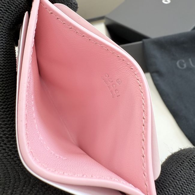 Gucci Card case with Horsebit A006YR pink