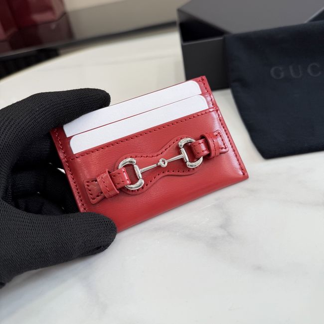 Gucci Card case with Horsebit A006YR red