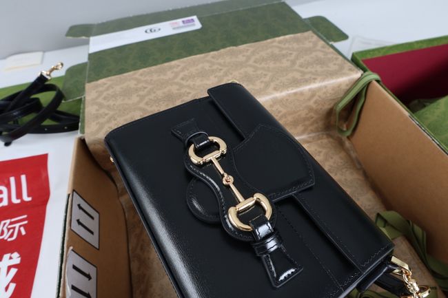 Gucci Horsebit Duomo small top handle bag A006O9 black