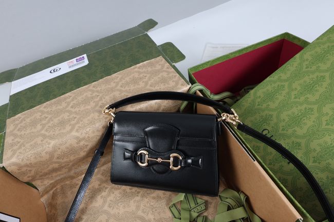 Gucci Horsebit Duomo small top handle bag A006O9 black