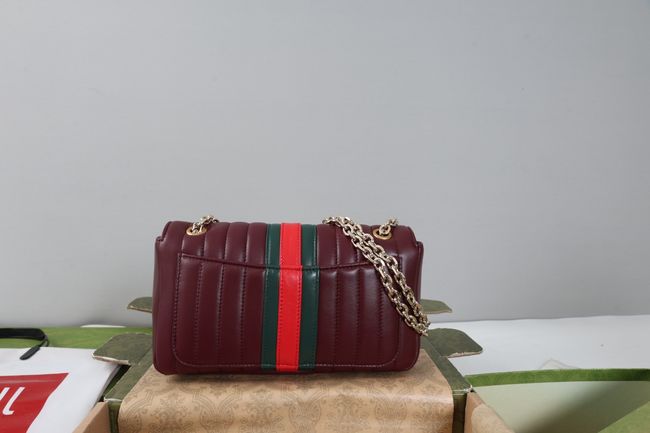 Gucci Jetset GG Marmont medium shoulder bag A005XW  burgundy