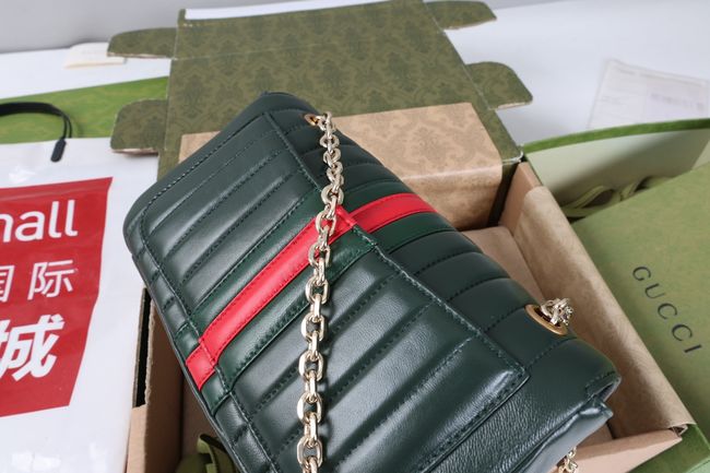 Gucci Jetset GG Marmont medium shoulder bag A005XW dark green