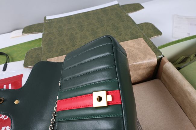 Gucci Jetset GG Marmont small shoulder bag A006X1 Dark green Gucci Jetset GG Marmont small shoulder bag A006X1 Dark green