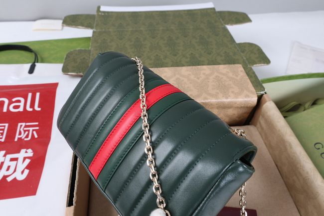 Gucci Jetset GG Marmont small shoulder bag A006X1 Dark green Gucci Jetset GG Marmont small shoulder bag A006X1 Dark green