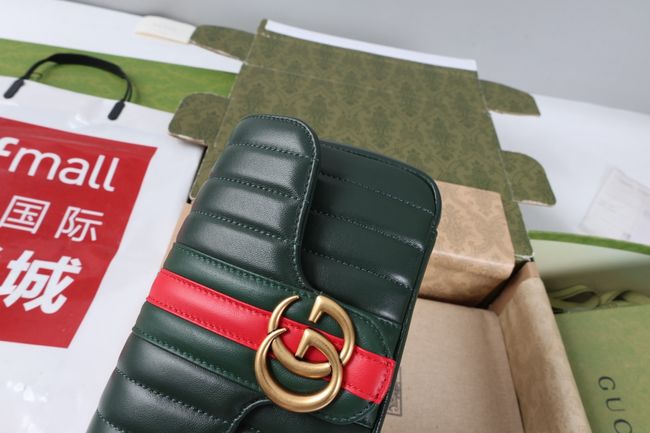 Gucci Jetset GG Marmont small shoulder bag A006X1 Dark green Gucci Jetset GG Marmont small shoulder bag A006X1 Dark green