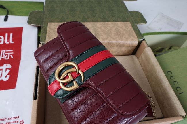 Gucci Jetset GG Marmont small shoulder bag A006X1 burgundy Gucci Jetset GG Marmont small shoulder bag A006X1 burgundy