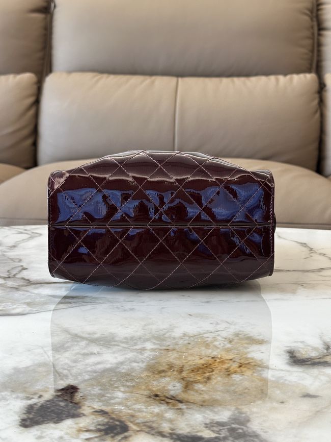 CHANEL 25 Mini Handbag patent leather AS5631 Burgundy CHANEL 25 Mini Handbag patent leather AS5631 Burgundy